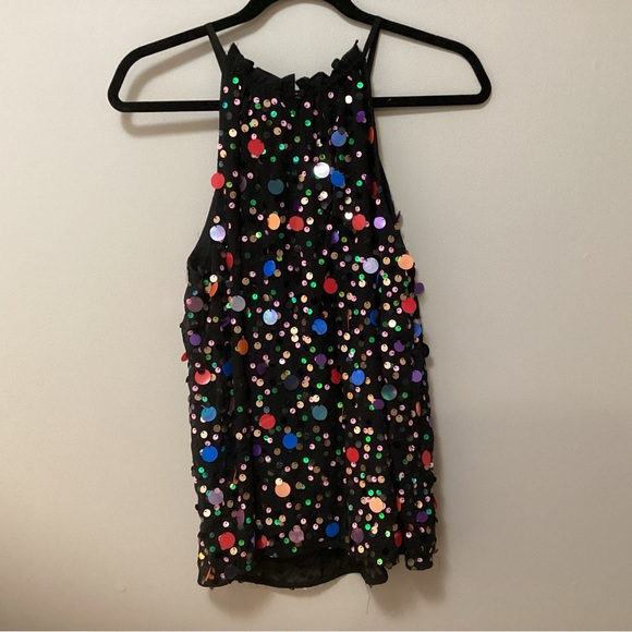 Moulinette Soeurs by Anthropologie sequin black tank. Medium - Picture 3 of 4